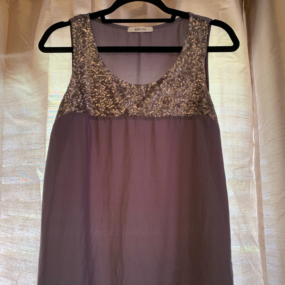 Tank with sequin details